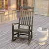 Flash Furniture Winston All-Weather Poly Resin Rocking Chair in Mahogany JJ-C14703-MHG-GG